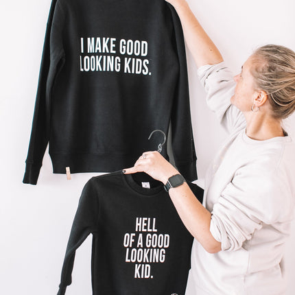 Matching Sweatshirts For Dad and Kid - Black