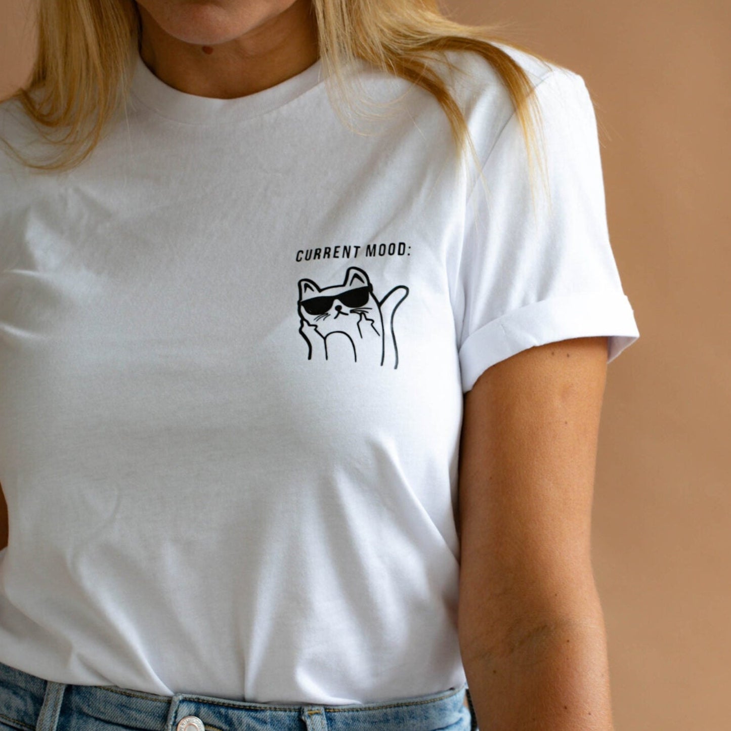 Current Mood T-Shirt With Kitty