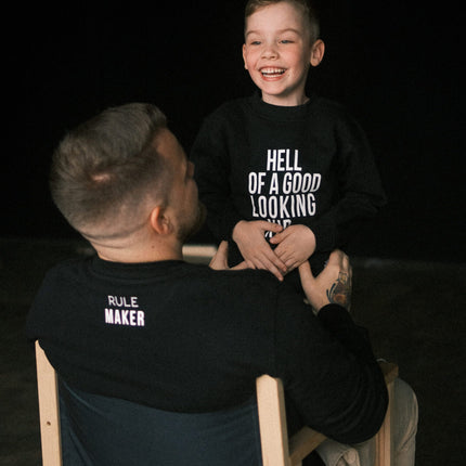 Matching Sweatshirts For Dad and Kid - Black