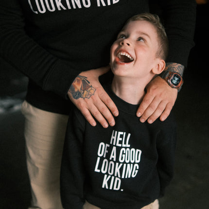 Matching Sweatshirts For Dad and Kid - Black
