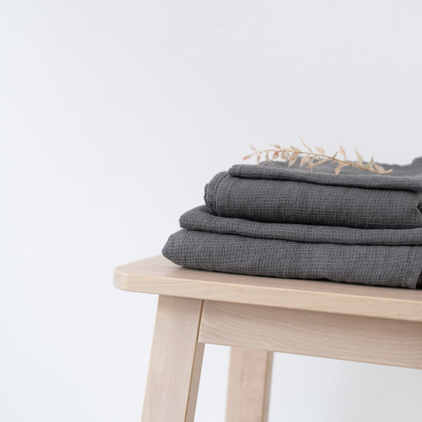 Honeycomb Fine Waffle Towel - Charcoal