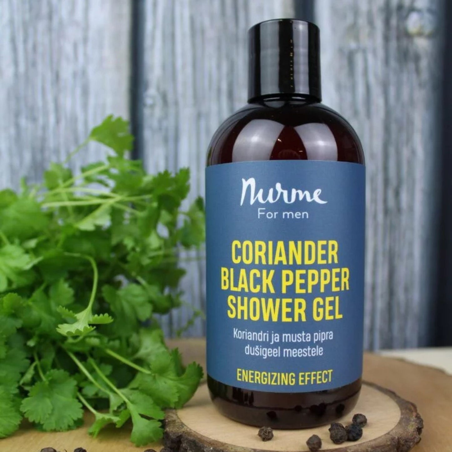 Rosemary and Black Pepper Gift Set - For Men Mint Rosemary Shampoo and Coriander Black Pepper Shower Gel