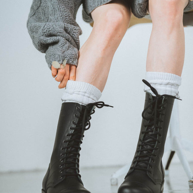516 aka High Aviator Boots - Black - LoveStyle World