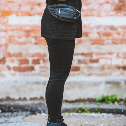 Leather Bum Bag No. 22 - Black