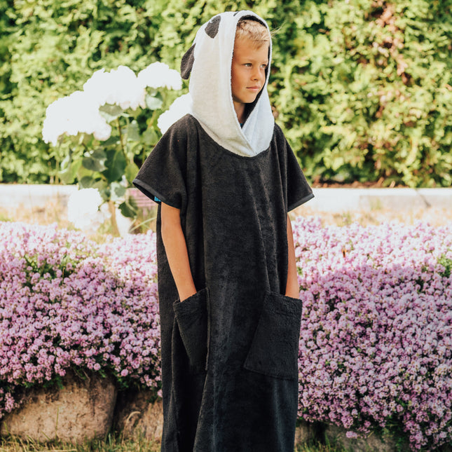Short-Sleeve Poncho PANDA - For KIDS (Size 122-150)