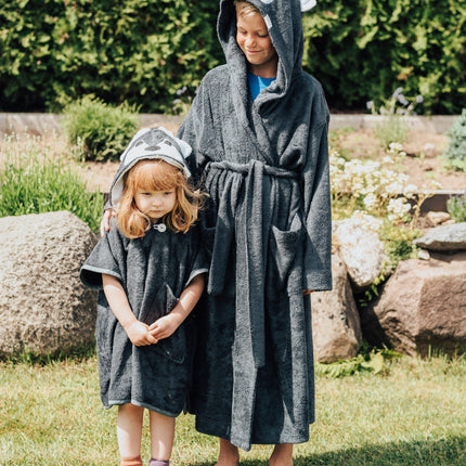 Bamboo Terry Bathrobe WOLF – For KIDS (Size 122-150)