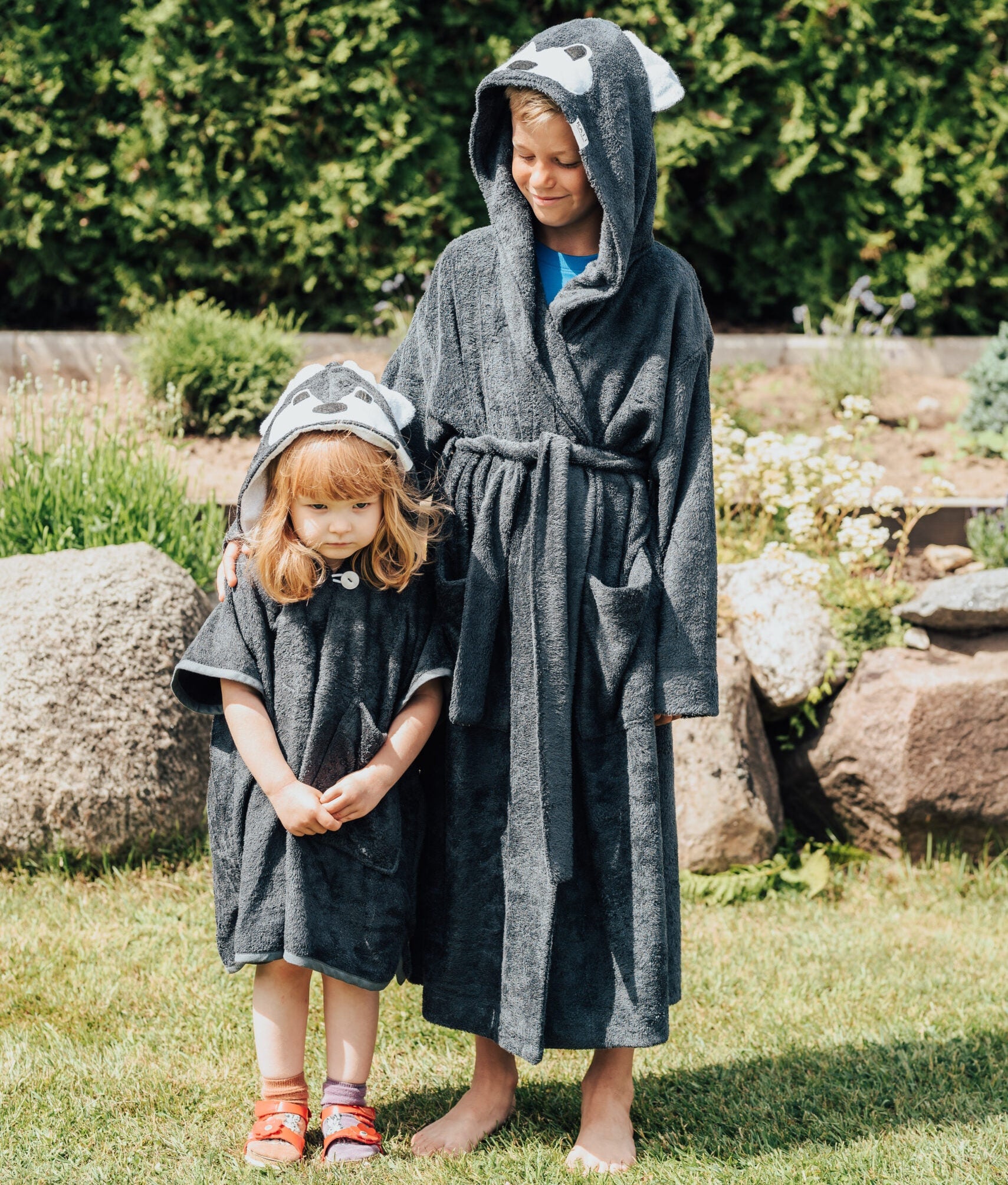 Bamboo Terry Bathrobe WOLF – For KIDS (Size 122-150)