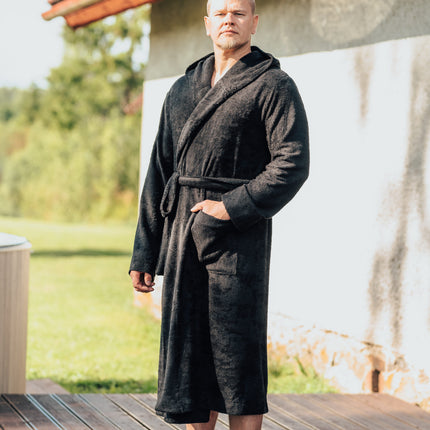 Unisex Hooded Bathrobe - Bamboo Terry