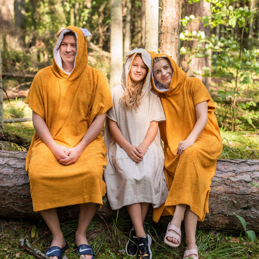 Short-Sleeve Poncho TEDDY - Bamboo Terry