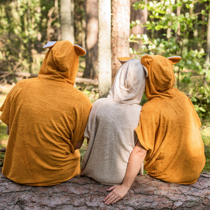 Short-Sleeve Poncho TEDDY - Bamboo Terry