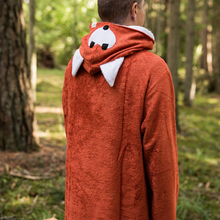 Long-Sleeve Poncho FOX - Bamboo Terry