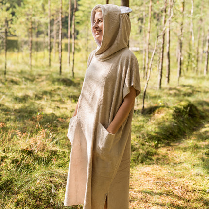 Short-Sleeve Poncho TEDDY - Bamboo Terry