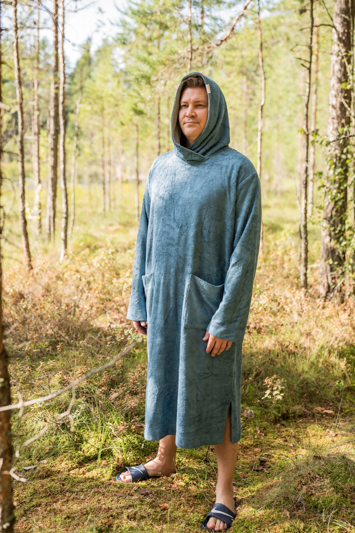 Long-Sleeve Poncho - Bamboo Terry