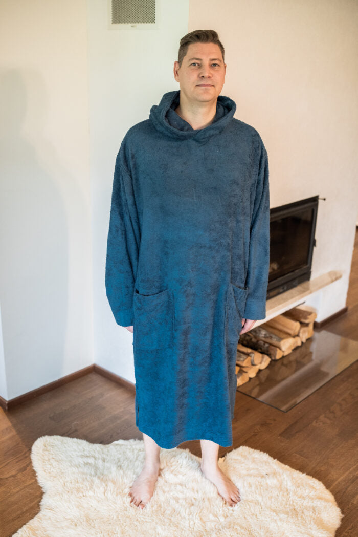 Long-Sleeve Poncho - Bamboo Terry