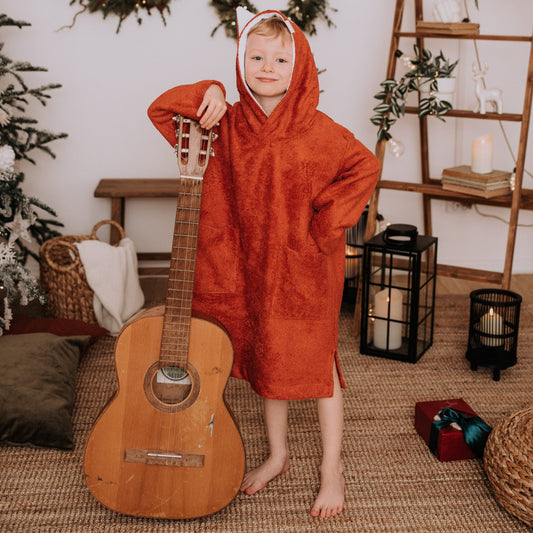 Long-Sleeve Poncho FOX - For TODDLERS (Size 82/86-116)