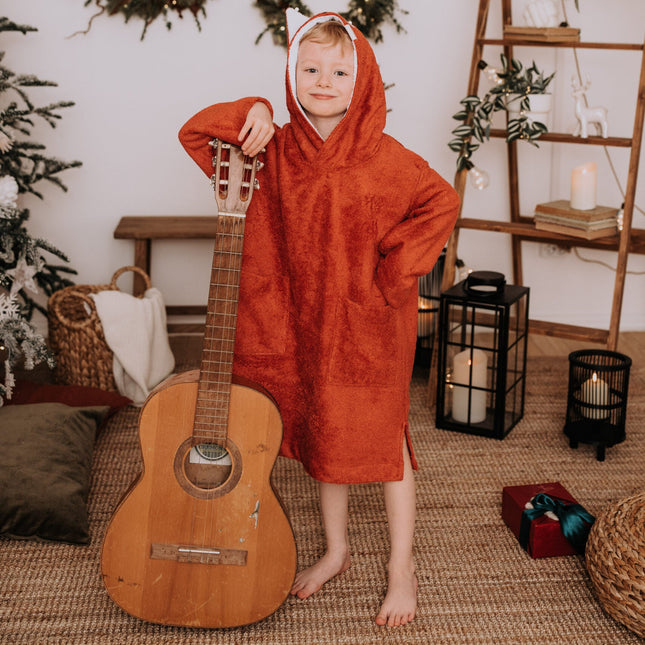 Long-Sleeve Poncho FOX - For TODDLERS (Size 82/86-116)