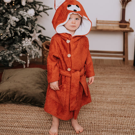Bamboo Terry Bathrobe FOX - For TODDLERS (Size 82/86-116)