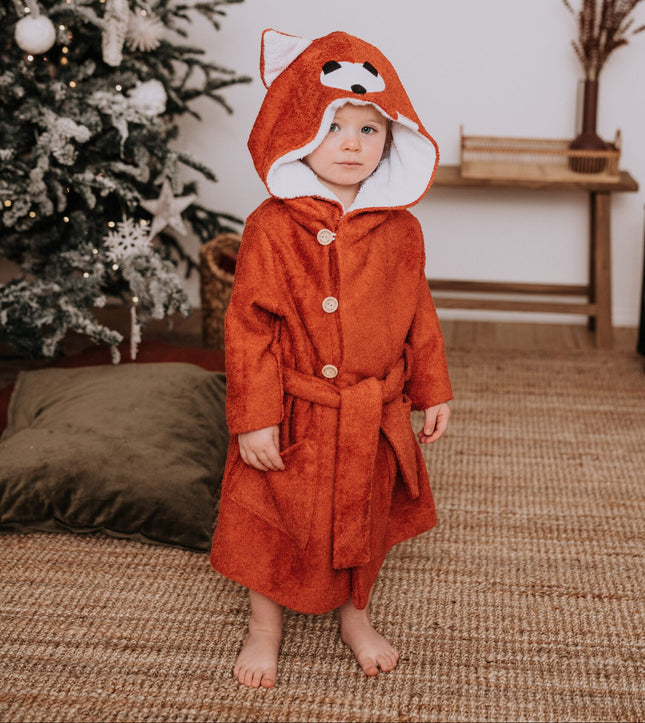 Bamboo Terry Bathrobe FOX - For TODDLERS (Size 82/86-116)
