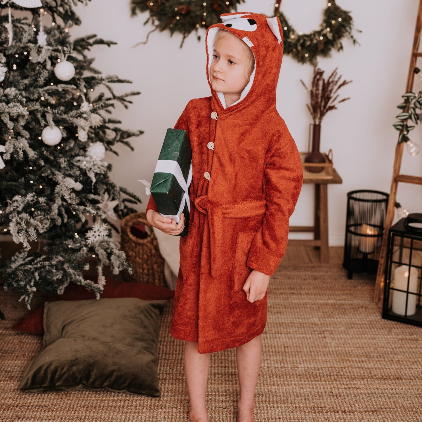 Bamboo Terry Bathrobe FOX – For KIDS (Size 122-150)