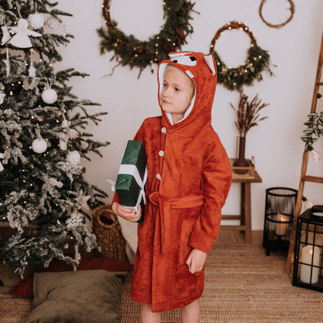 FOX TODDLERS Bamboo Terry Bathrobe (Size 82/86-116) - LoveStyle World