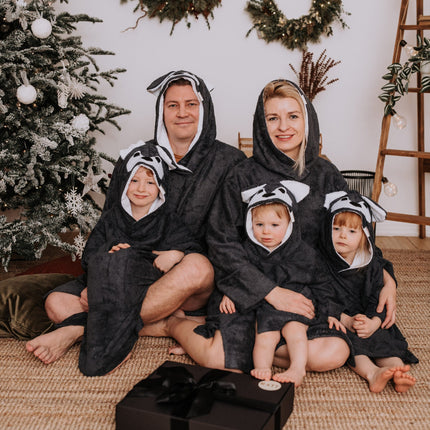 Long-Sleeve Poncho WOLF - For KIDS (Size 122-150)