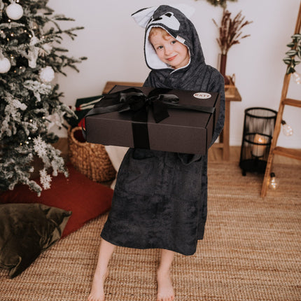 Long-Sleeve Poncho WOLF - For KIDS (Size 122-150)
