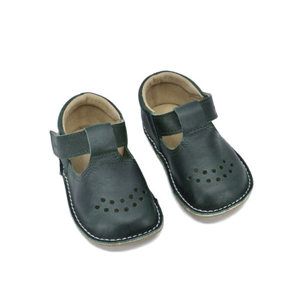 Leather Kids' Shoes Lusti - Dark Green
