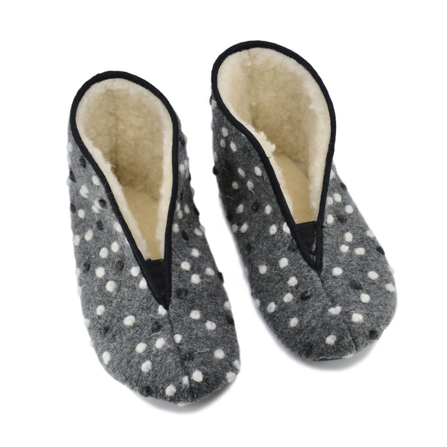 Barefoot Wool Slippers Trolla - Dots - LoveStyle World