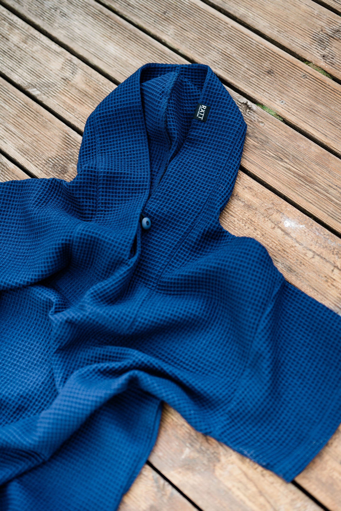 Short-Sleeve Surf Poncho - Cotton Waffle