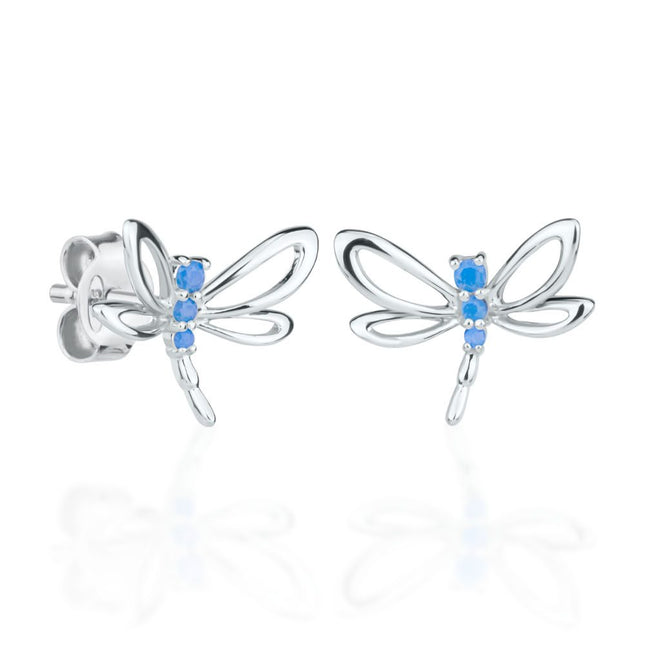 Earrings Sky Blue Dragonfly - For Kids - LoveStyle World