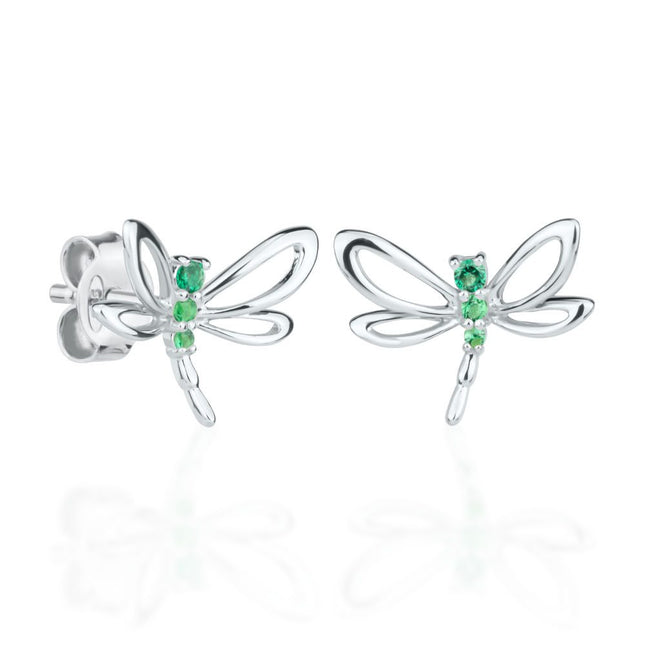Earrings Emerald Dragonfly - For Kids - LoveStyle World