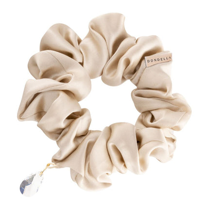Luxury Silk Scrunchie - Beige