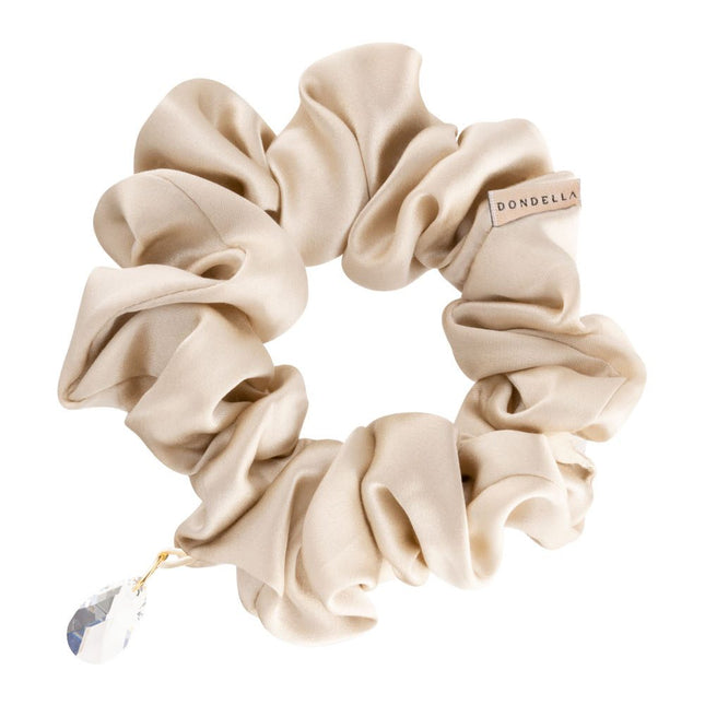 Luxury Silk Scrunchie - Beige
