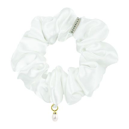 Mulberry Silk Scrunchie - Pearl