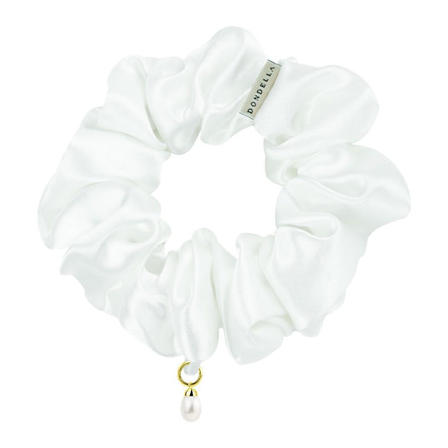 Mulberry Silk Scrunchie - Pearl