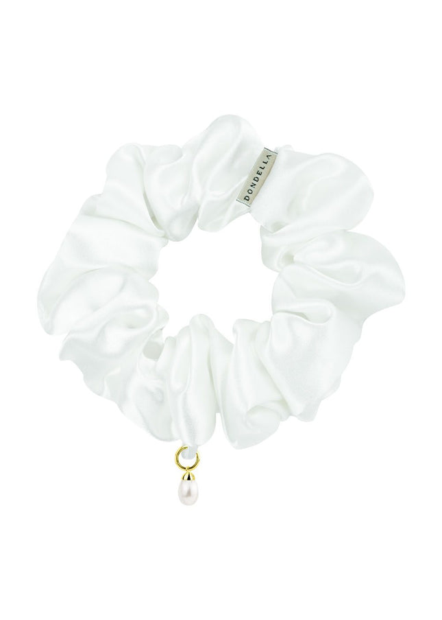 Mulberry Silk Scrunchie - Pearl