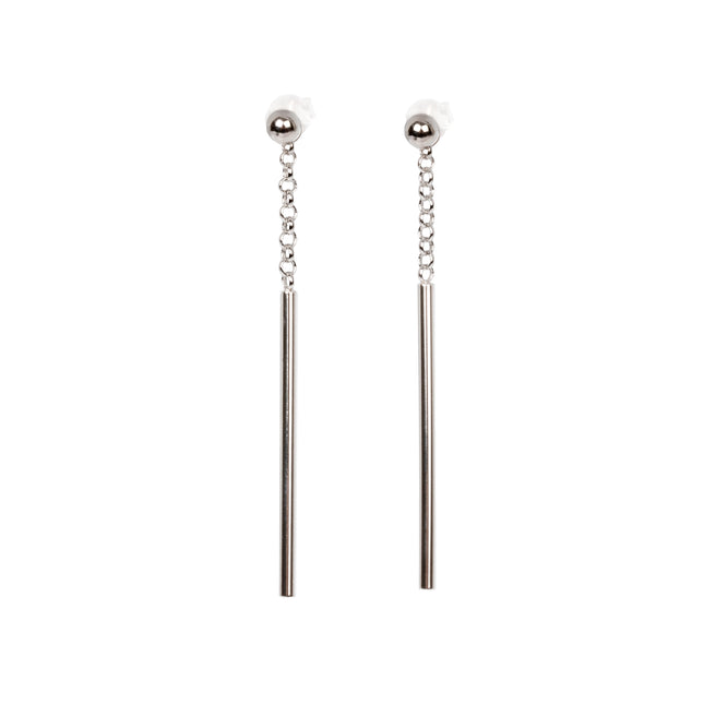 Dots Falling Earrings - Rose Gold and Silver - LoveStyle World