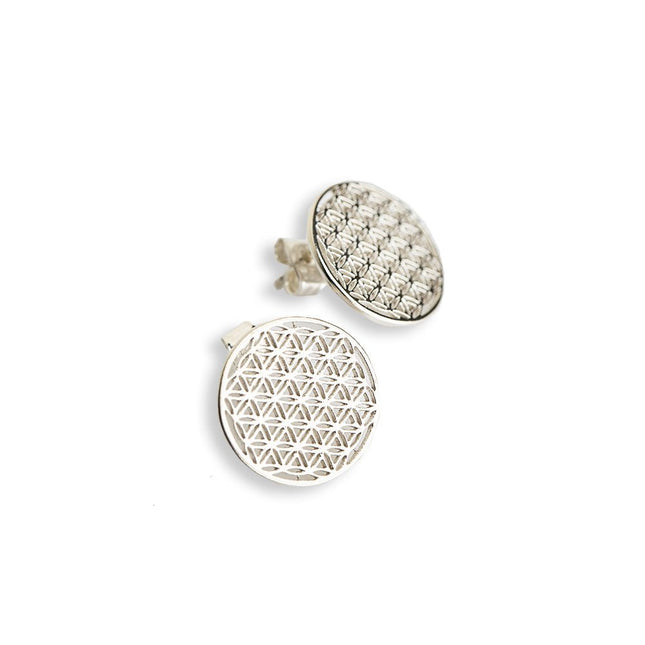 Flower Of Life Stud Earrings M - LoveStyle World