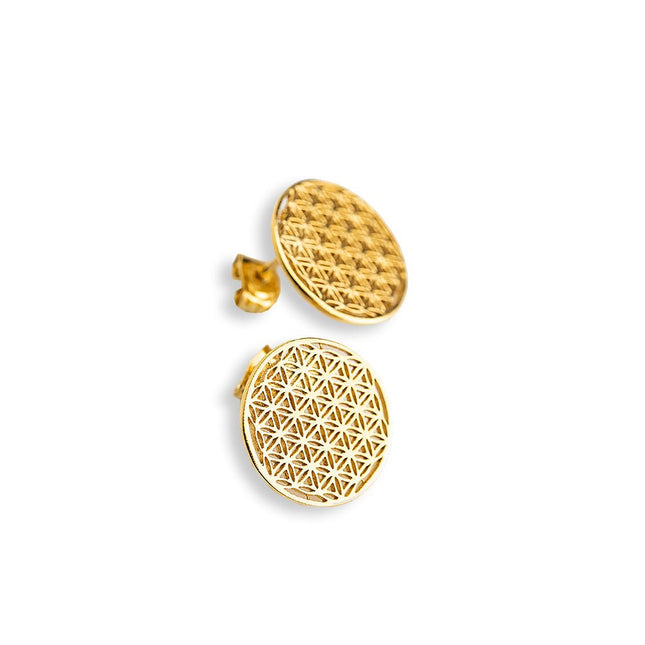 Flower Of Life Stud Earrings M - LoveStyle World