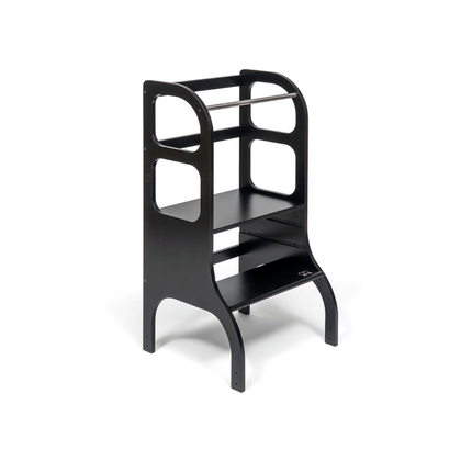 STEP UP Adjustable Height Helper Tower With Support Legs - Black