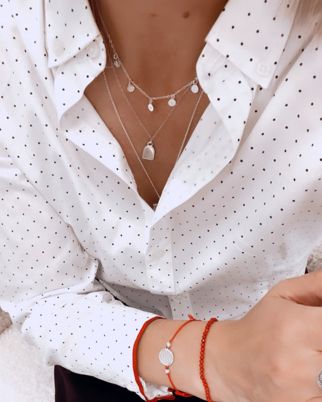 Flower Of Life Bracelet S – Red Cord