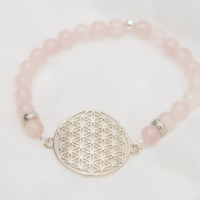 Flower Of Life Bracelet - Rose Quartz - LoveStyle World
