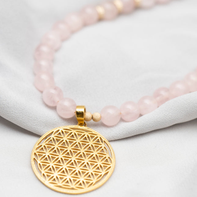 Flower Of Life Bracelet S – Rose quartz - LoveStyle World