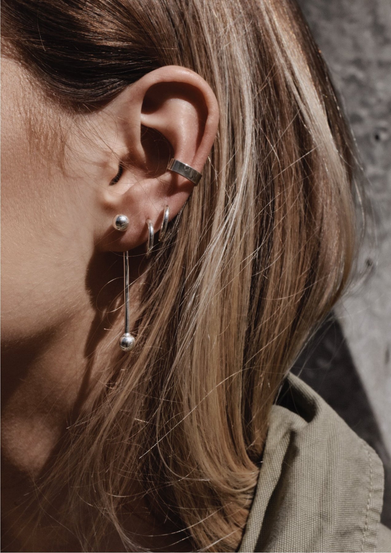 Flat Ear Cuff - Silver