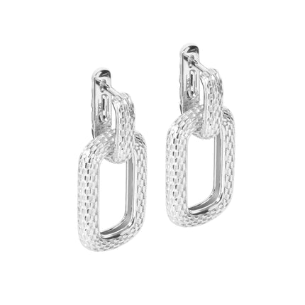 Honey Bee Hoopy Link Charm Earrings
