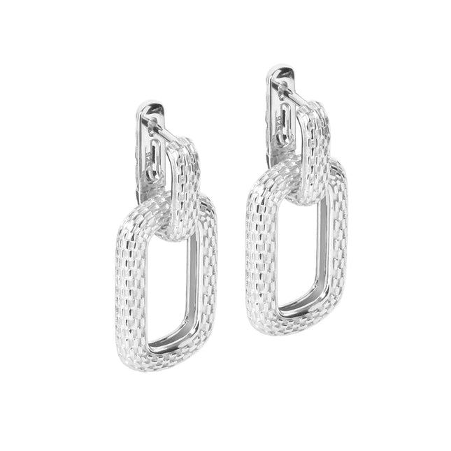 Honey Bee Hoopy Link Charm Earrings - LoveStyle World