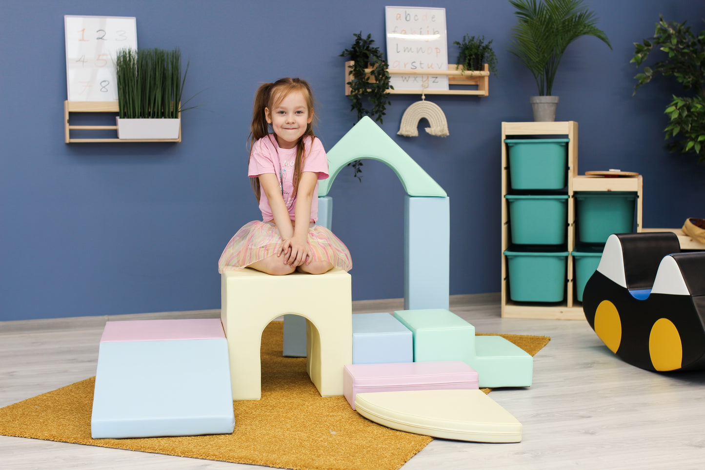 Soft Play 10 Foam Block Set - Light Pastel Creativity