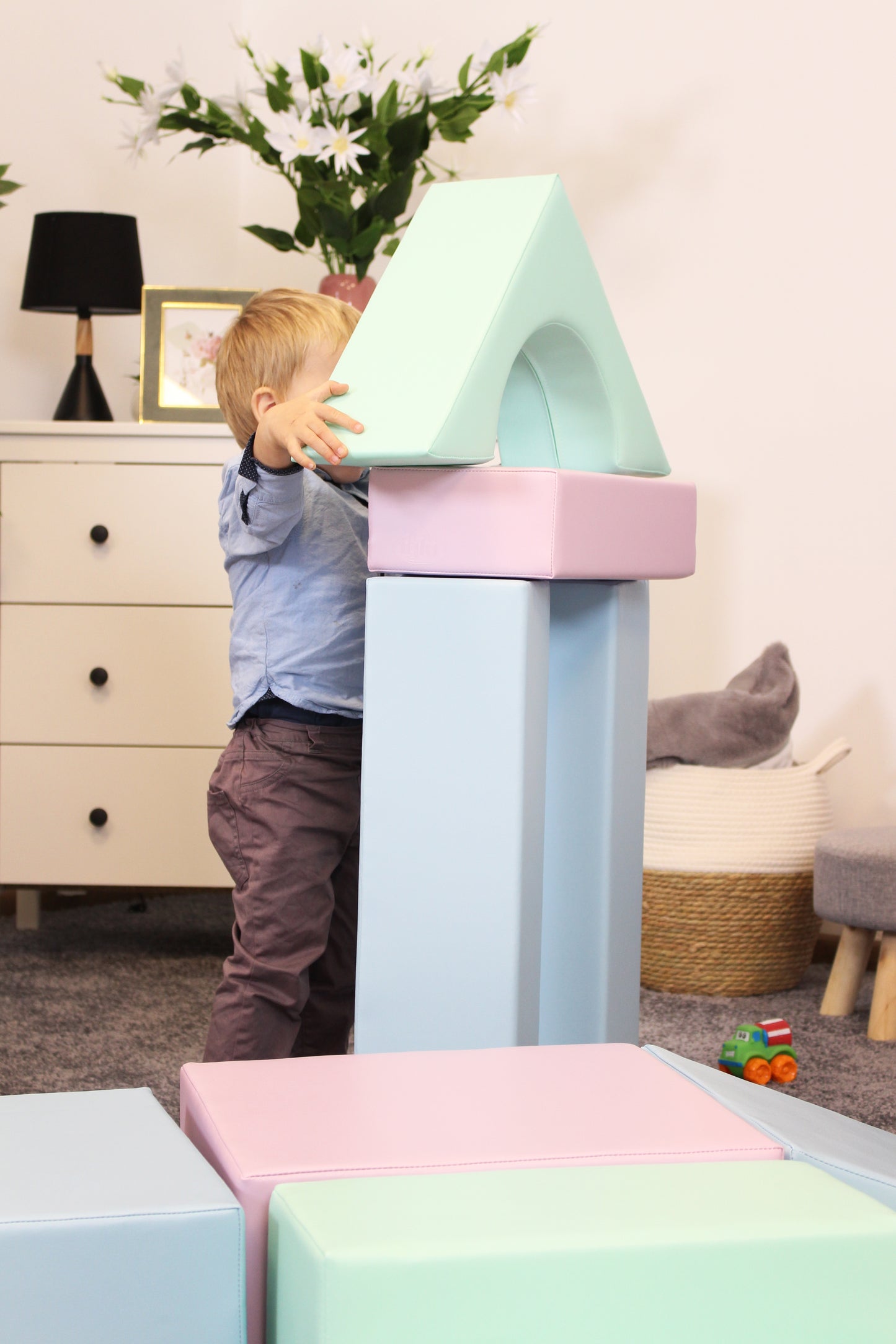 Soft Play 10 Foam Block Set - Light Pastel Creativity