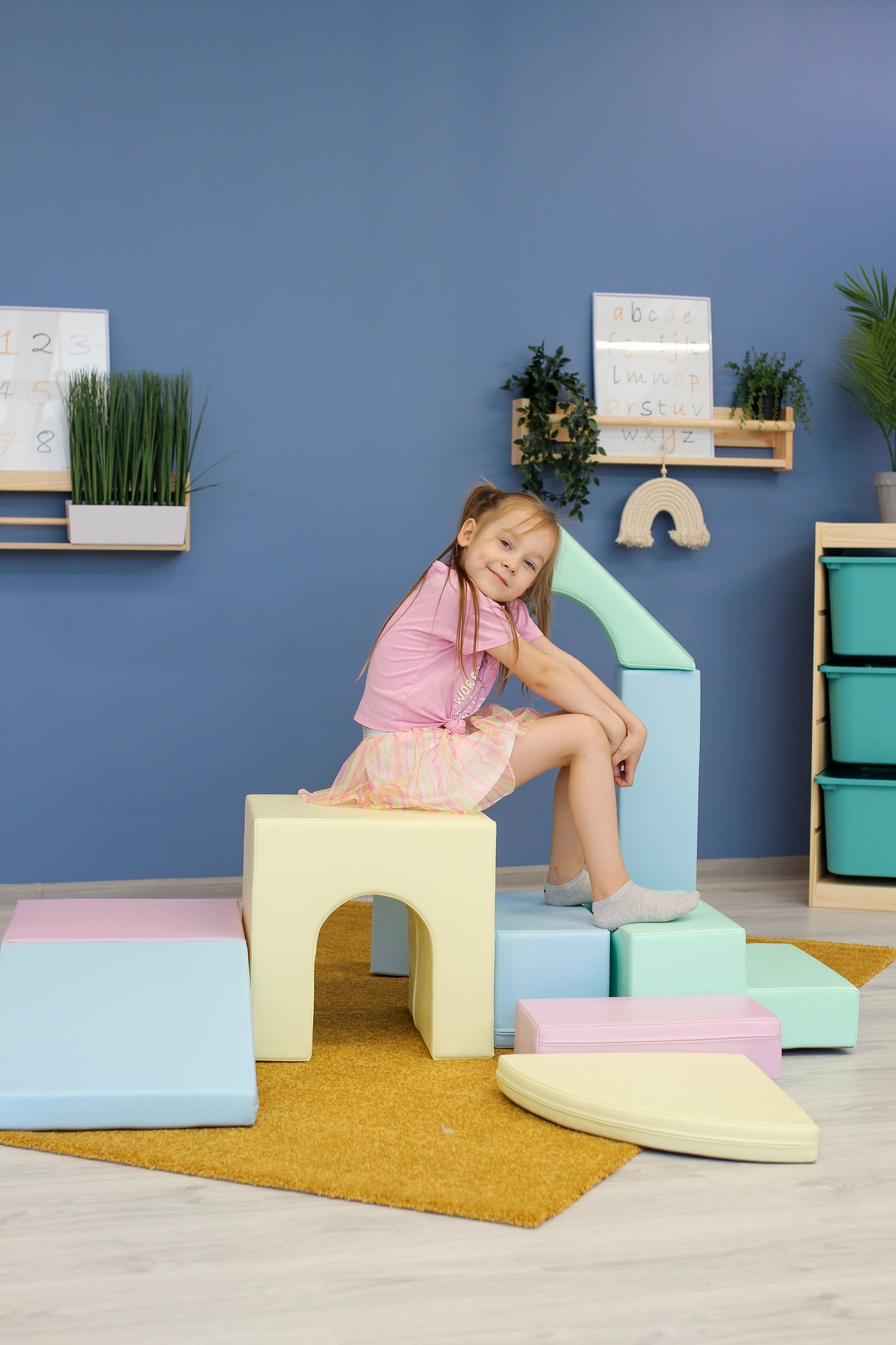 Soft Play 10 Foam Block Set - Light Pastel Creativity