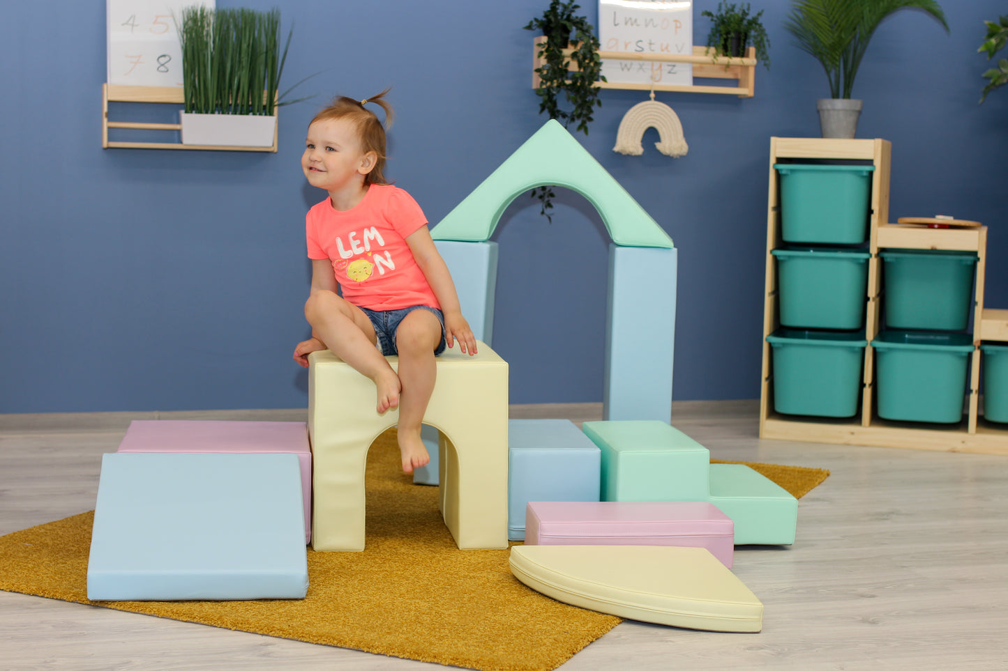 Soft Play 10 Foam Block Set - Light Pastel Creativity